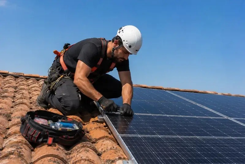 Maintenance et monitoring de panneaux solaires à Geyssans